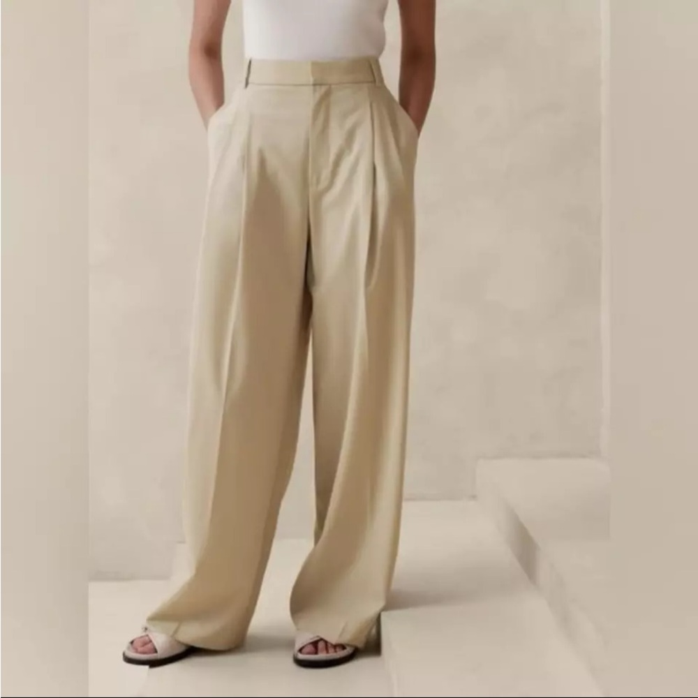 NWT banana republic, Siena wide leg wool blend trouser